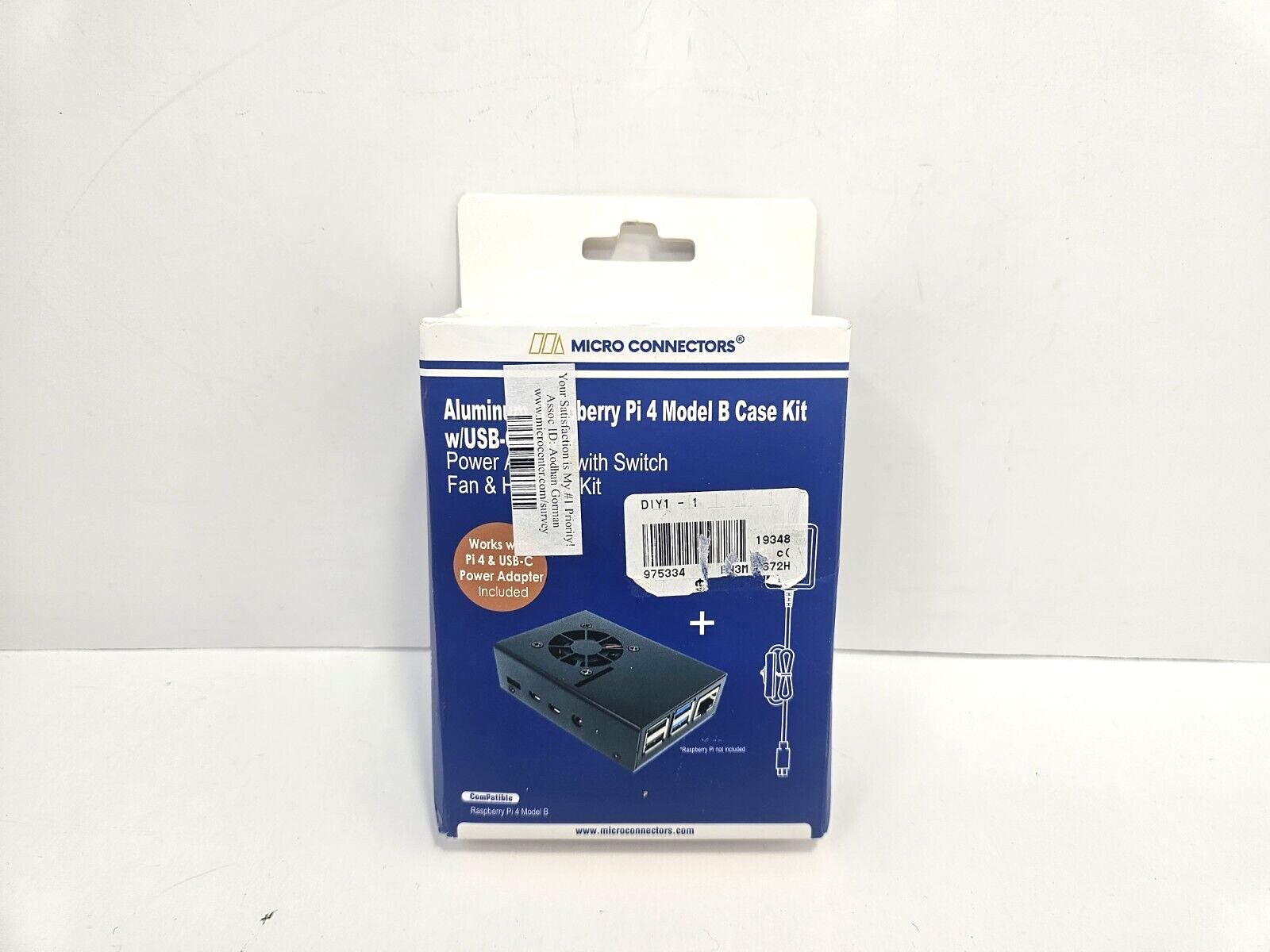 Aluminum Case for Raspberry Pi 4 Model B Case Kit Power Adapter with Switch