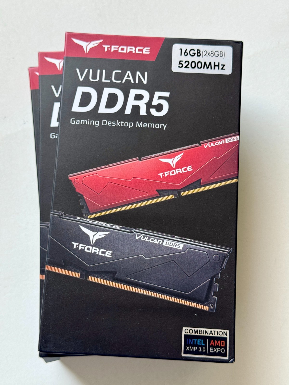 TEAMGROUP T-Force Vulcan 16GB (2x8GB) DDR5 5200MHz Desktop RAM Memory
