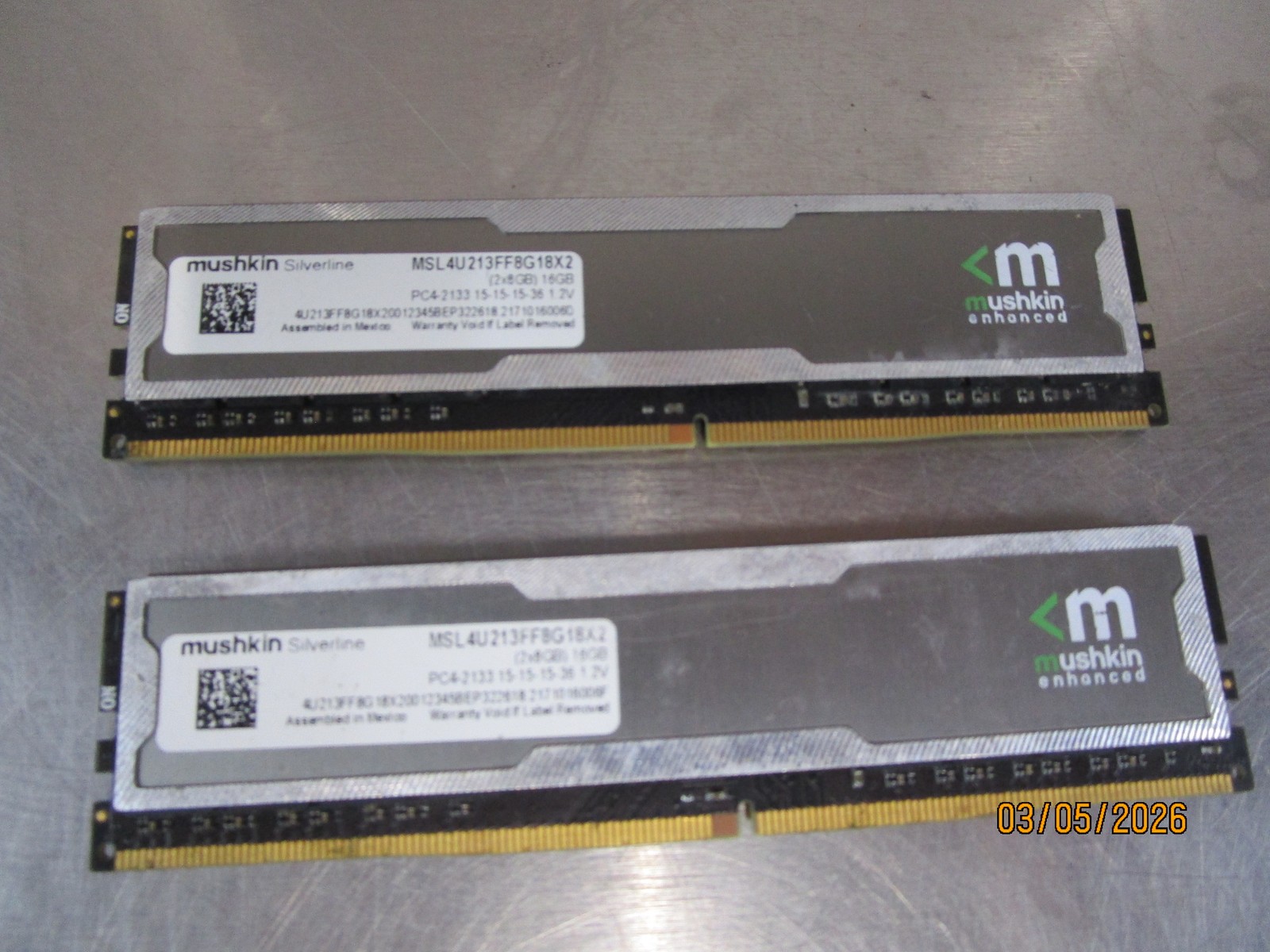 2 Mushkin Silverline 2X8GB 16GB MSL4U213FF8G18X2 44