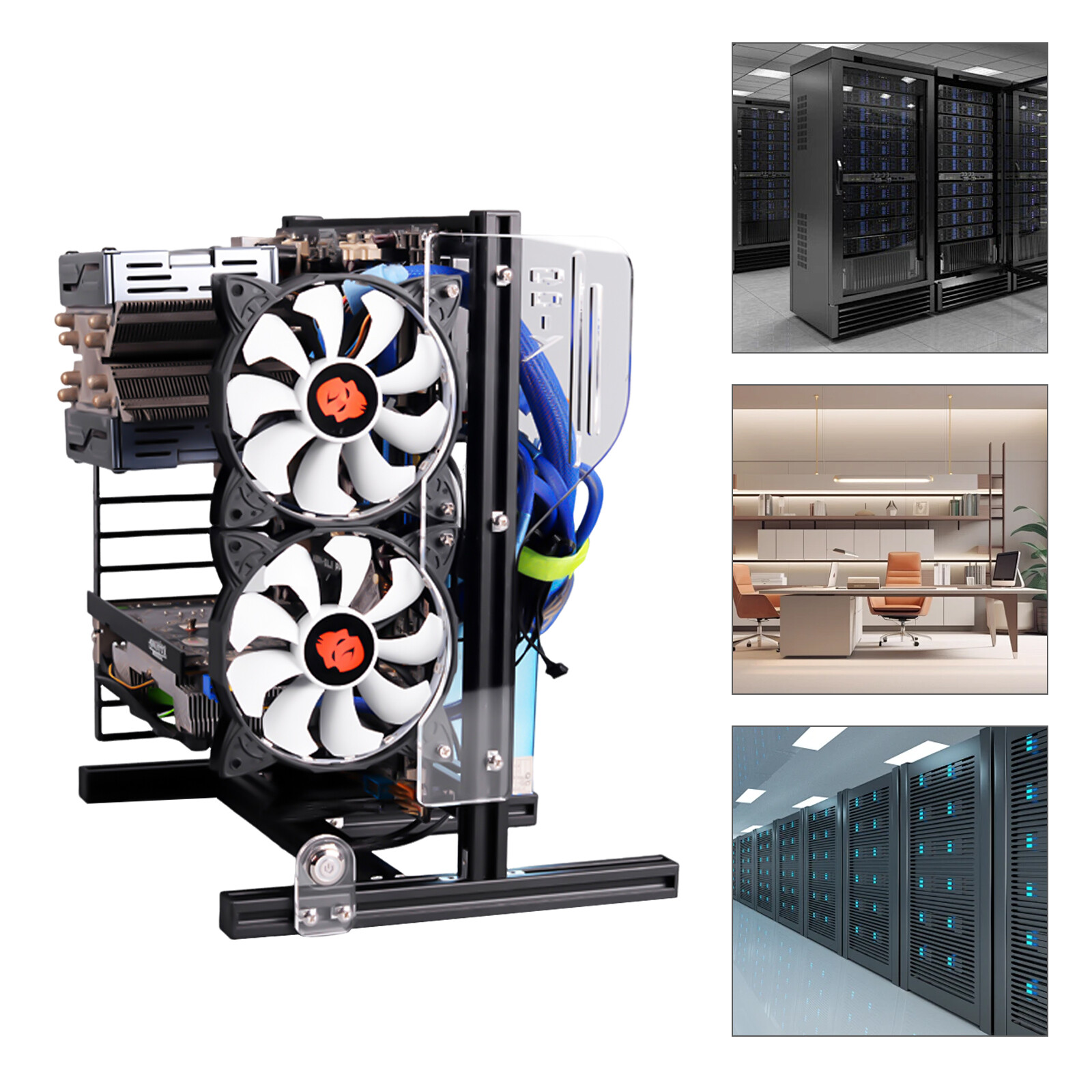 PC Frame Vertical Test Bench Open Air Case Chassic Motherboard Frame Holder DIY