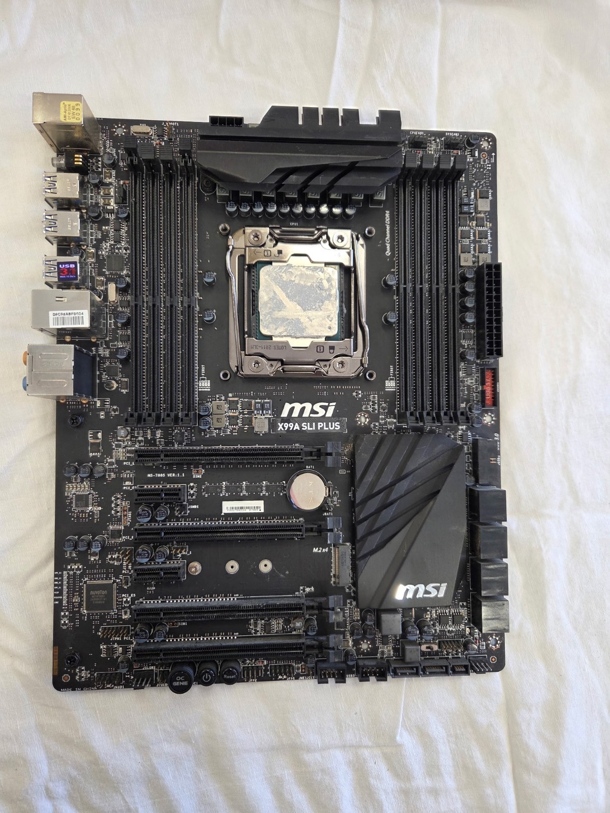 MSI X99S SLI PLUS, LGA 2011/Socket R with i7-5820K CPU