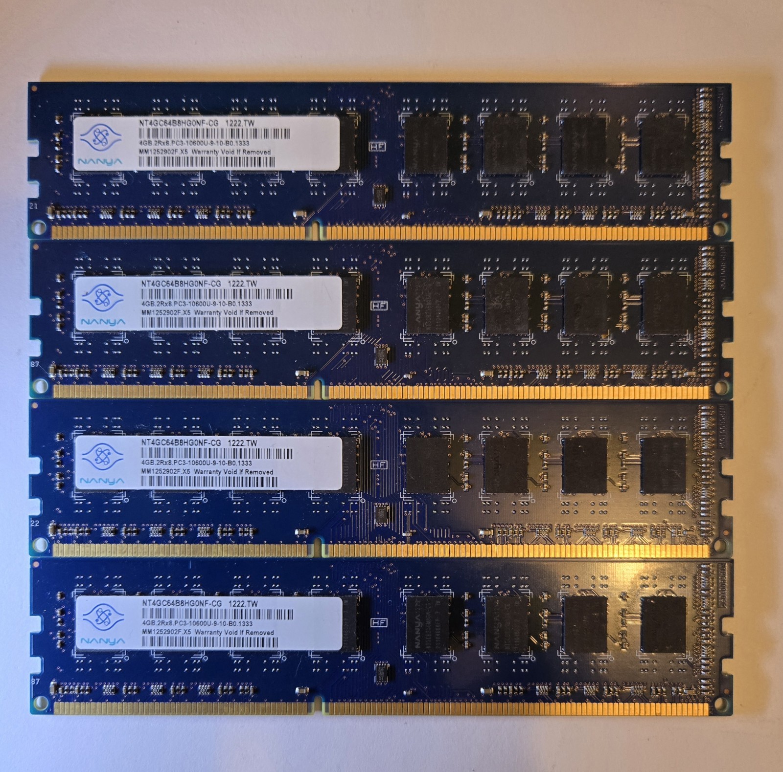 16GB (4X4GB) Nanya 4GB DDR3 Desktop Memory NT4GC64B8HG0NF-CG
