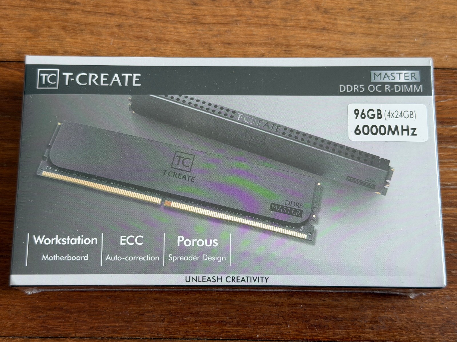 TEAMGROUP T-CREATE MASTER 96GB DDR5-6000 CL32 ECC R-DIMM 4x24GB Sealed