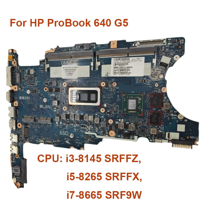 6050A3028601 For HP ProBook 640 G5 Notebook Motherboard L58708-601 i5 I7-8565U