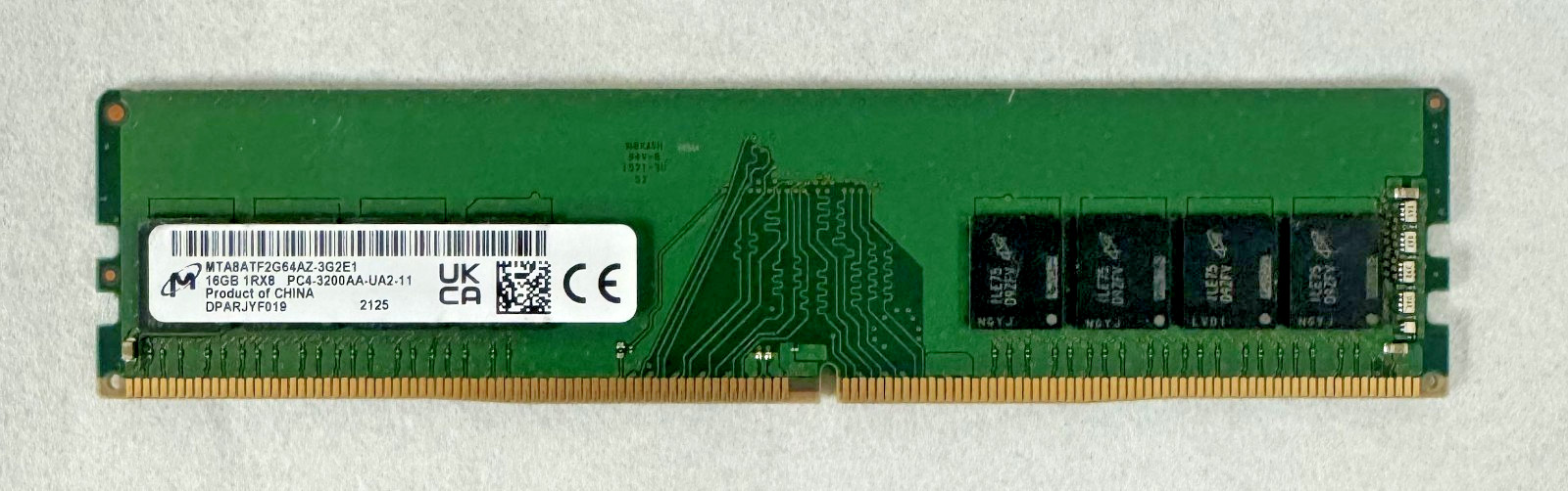 Micron 32GB (2x16GB) DDR4 3200 (PC4 25600) MTA8ATF2G64AZ-3G2E1