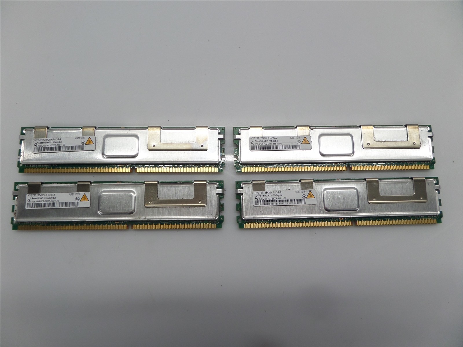 Lot Of 4 Qimonda 4GB (4X1GB) HYS72T128420HFN-3S-A PC2-5300 677MHz Server RAM