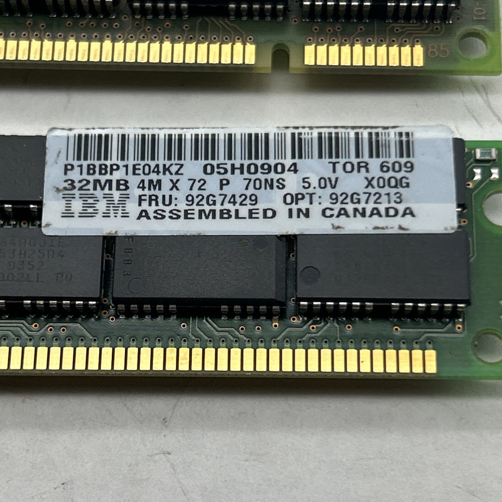 Lot of 3 IBM 32MB 70NS DIMM 4X72 Memory FRU# 92G7429 05H0904 92G7213 Server Ram