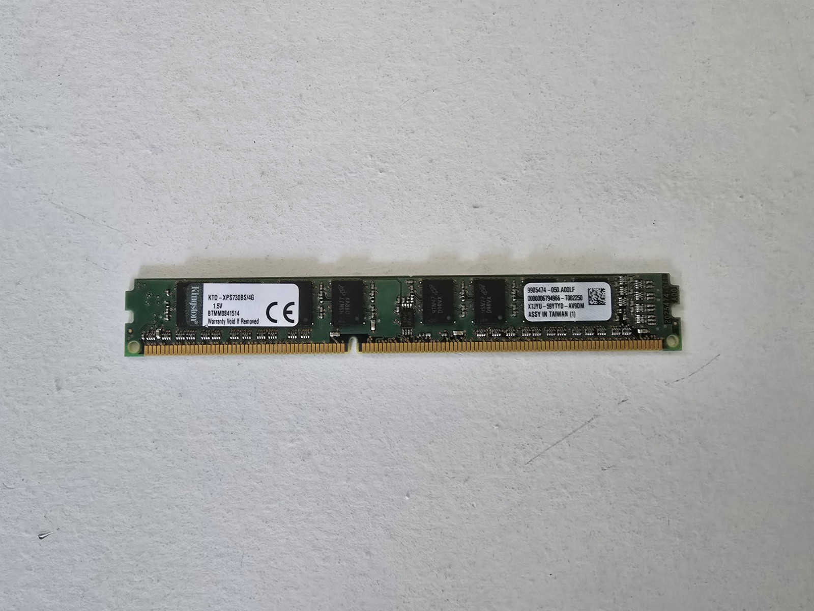 Kingston 4GB PC3-10600 DDR3-1333MHz non-ECC Unbuffered CL9 240pin KTDXPS730BS/4G