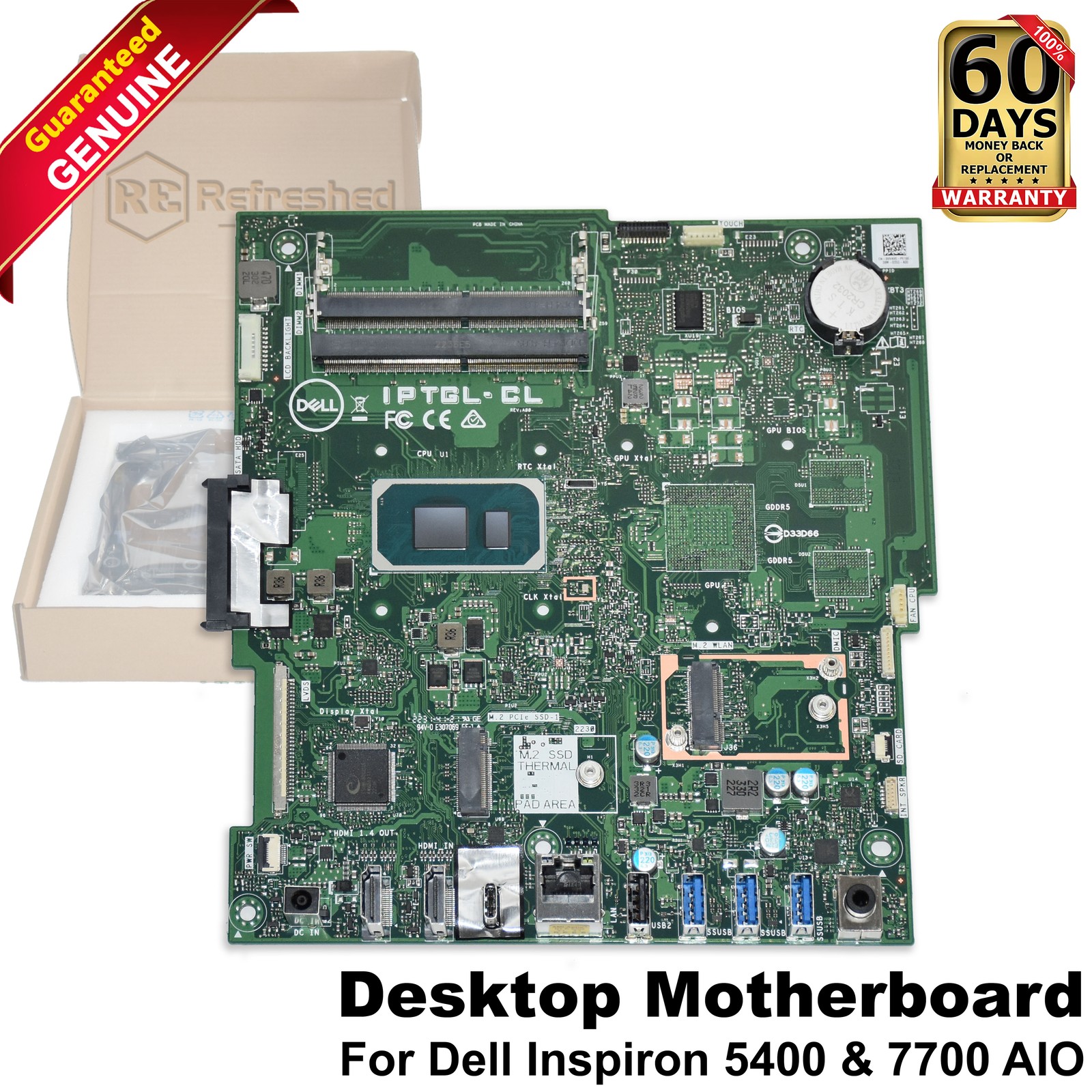 Dell Inspiron 5400 7700 AIO Motherboard i5-1135G7 2.4 GHz IPTGL-CL VV4V0