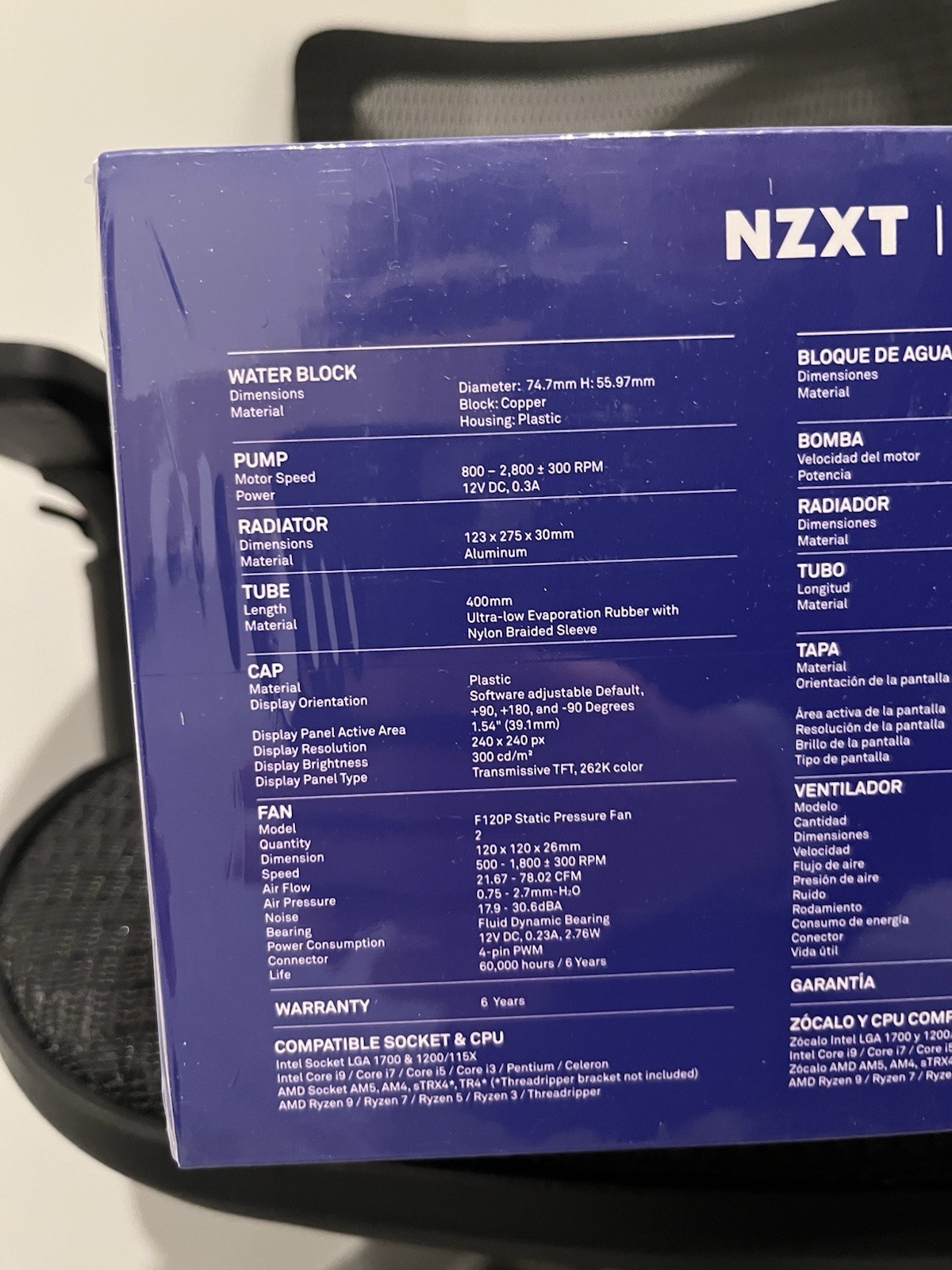 NZXT Kraken 240 2x120mm AiO Liquid CPU Cooler – Matte Black