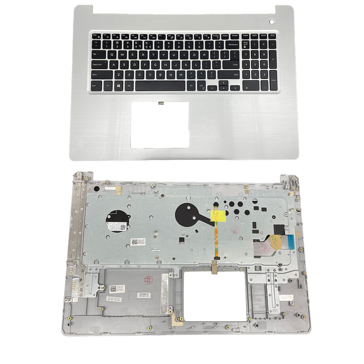 6V9FW For Dell Inspiron 17 5770 5775 Upper Case Palmrest Backlit Keyboard Silver