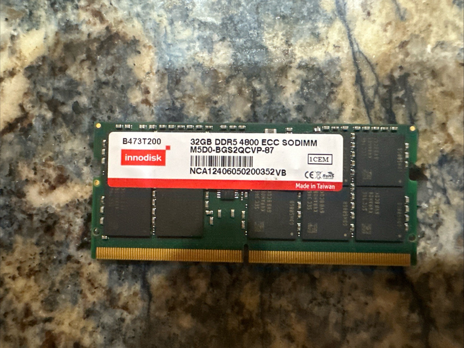 Innodisk / Samsung 32GB DDR5 4800 ECC SO-DIMM RAM 1.1V (PC5-4800)