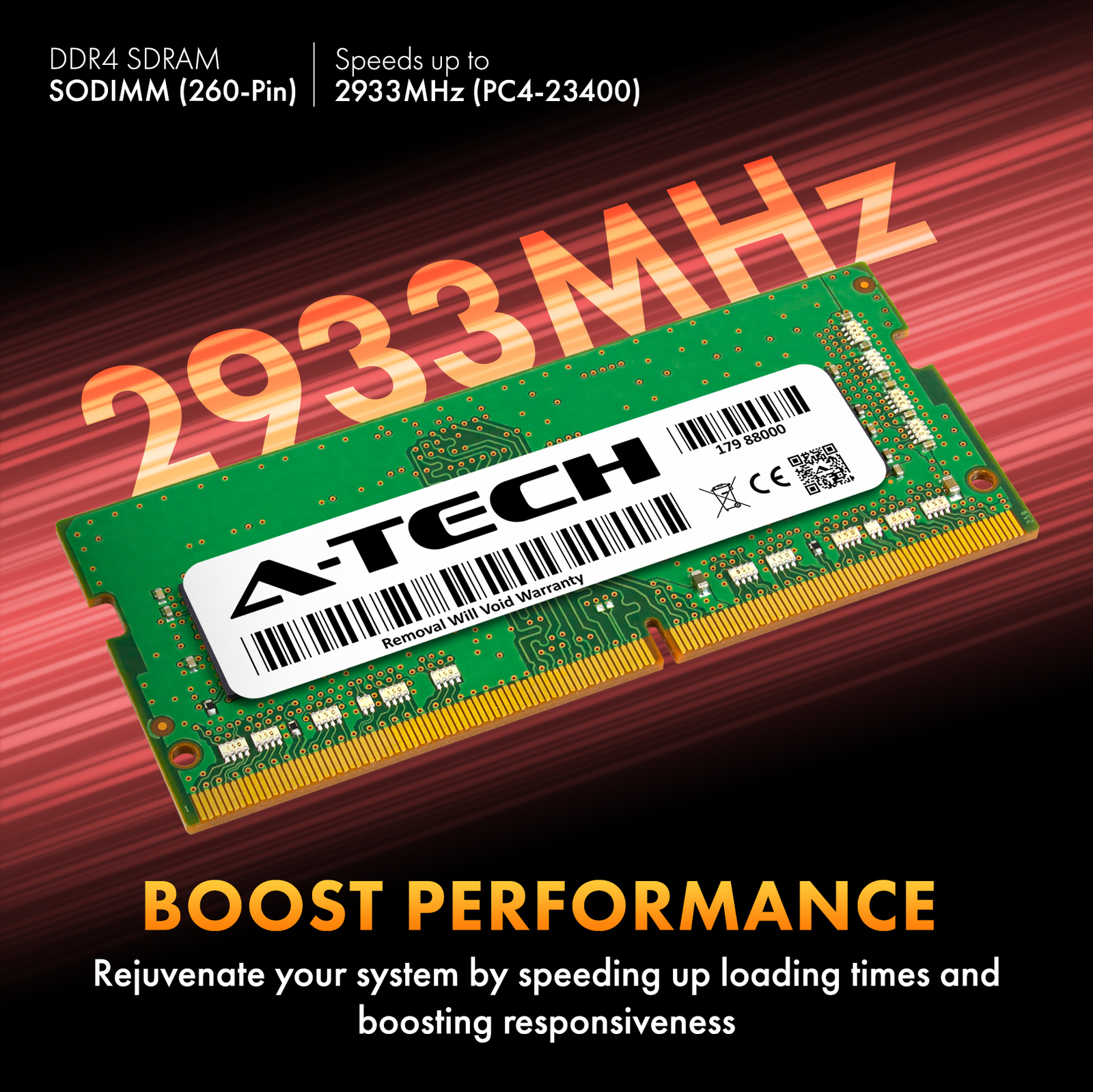 A-Tech 8GB PC4-23400 Desktop DDR4 2933 Non-ECC DIMM 288-pin Memory RAM