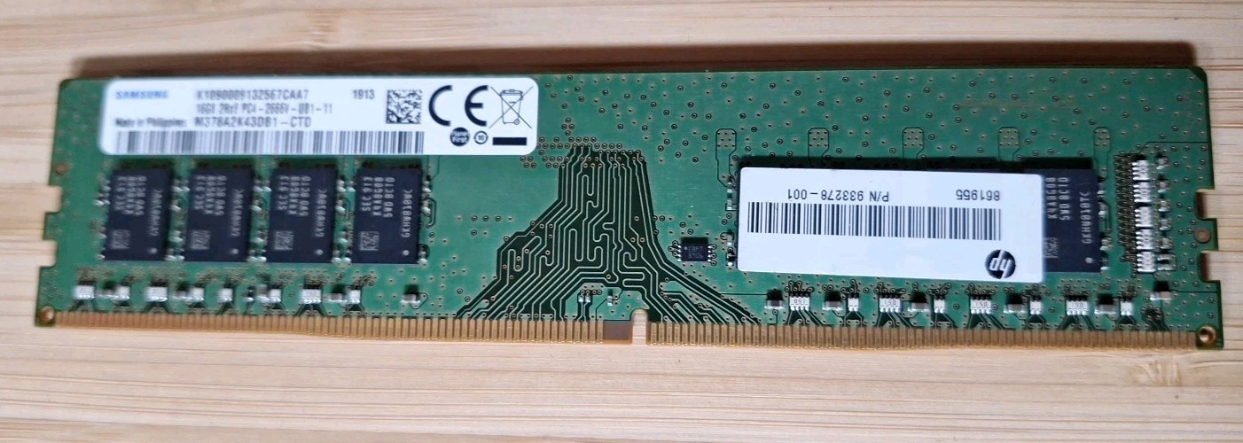 Samsung 16GB DDR4-2666V 2Rx8 DIMM Desktop Memory RAM M378A2K43DB1-CTD