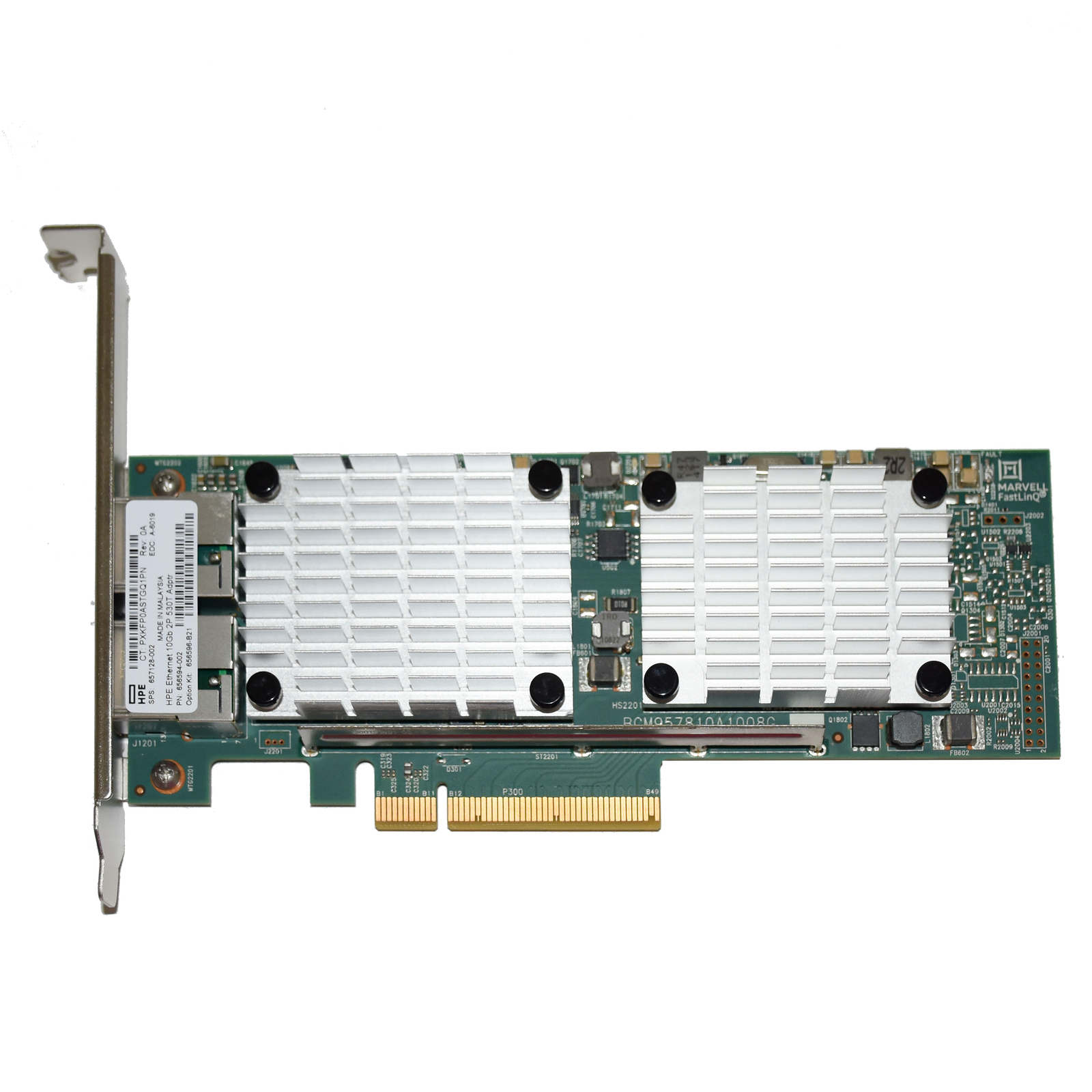 HPE 530T 10GbE 2-Port PCIe 2.0 Network Adapter 656594-002 657128-002