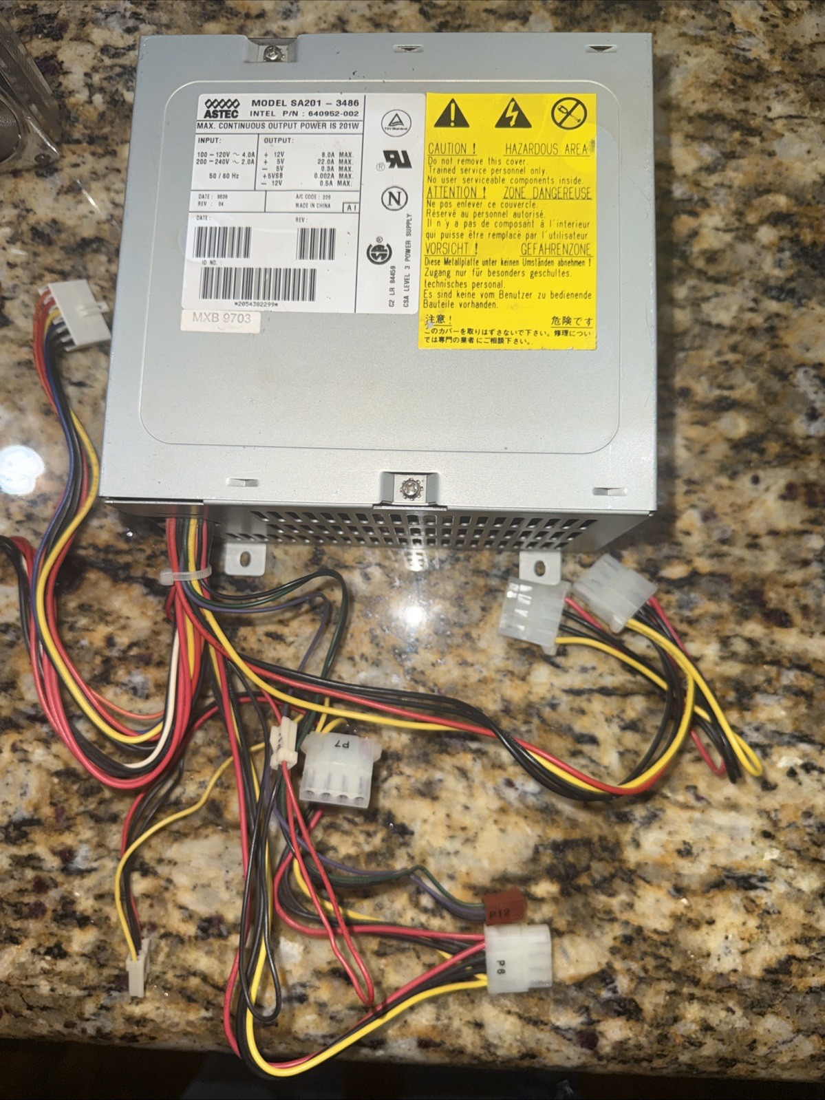 Astec SA201-3486 201 Watt AT Power Supply