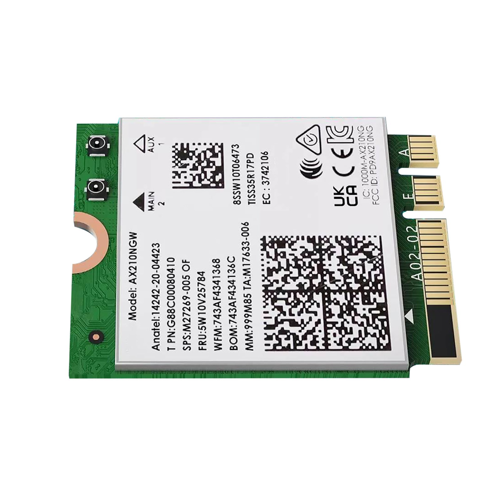 WiFi 6E AX5400 M.2 Module Supports 2.4GHz, 5GHz And 6GHz Bands For Intel AX210