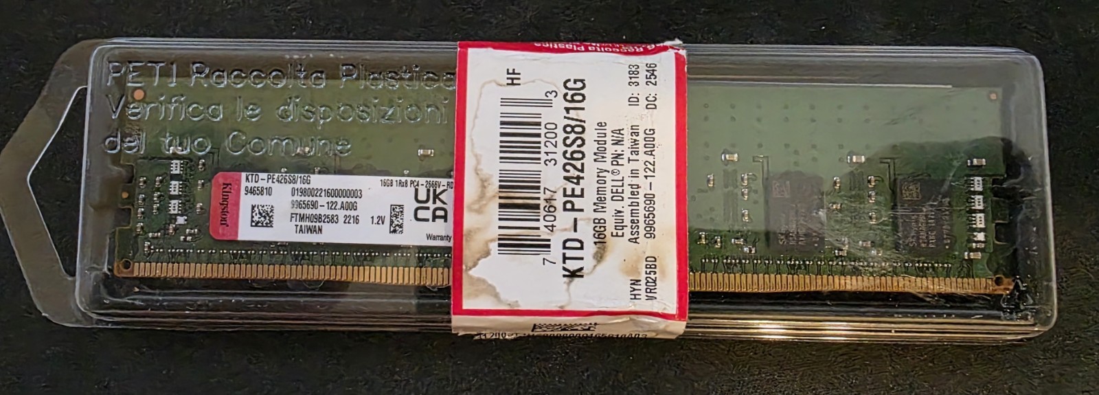 Kingston 16GB DDR4-2666 ECC Server RAM | KTD-PE426S8/16G | 2 Available