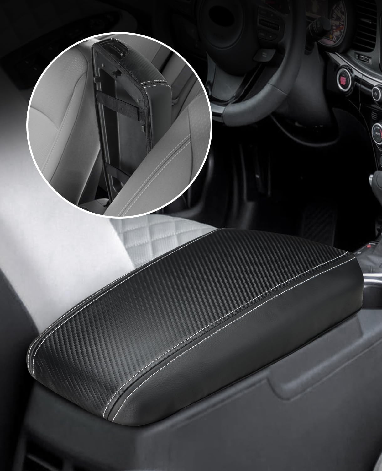 Center Console Armrest Cover Compatible with 2011-2015 Kia Optima Accessories