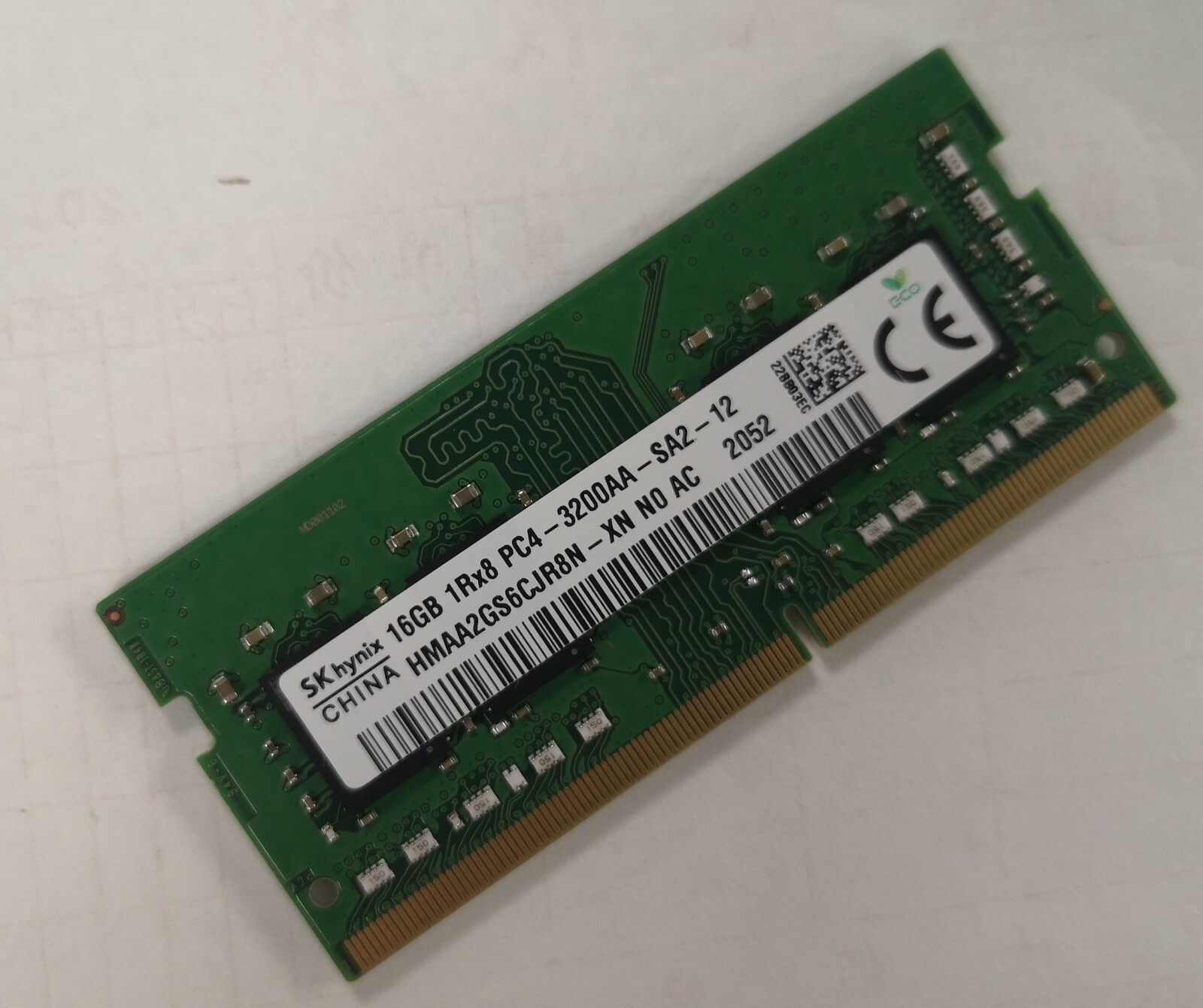 SK hynix 16GB DDR4 3200MHz Laptop RAM 1Rx8 PC4-3200AA hyundai HMAA2GS6CJR8N-XN