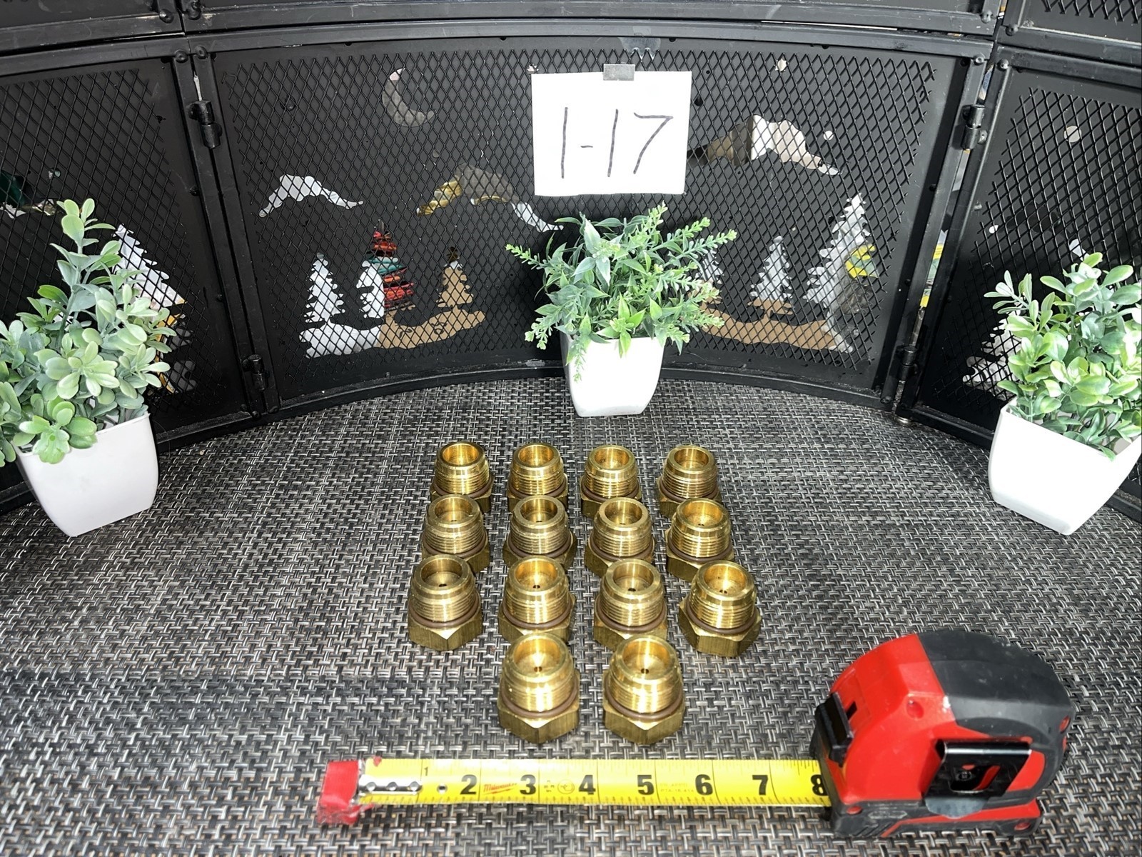 14 QTY! BULK- BRASS MALE 1-1/4” OD THREAD END CAP FITTINGS PLUG HYDRAULIC O-RING