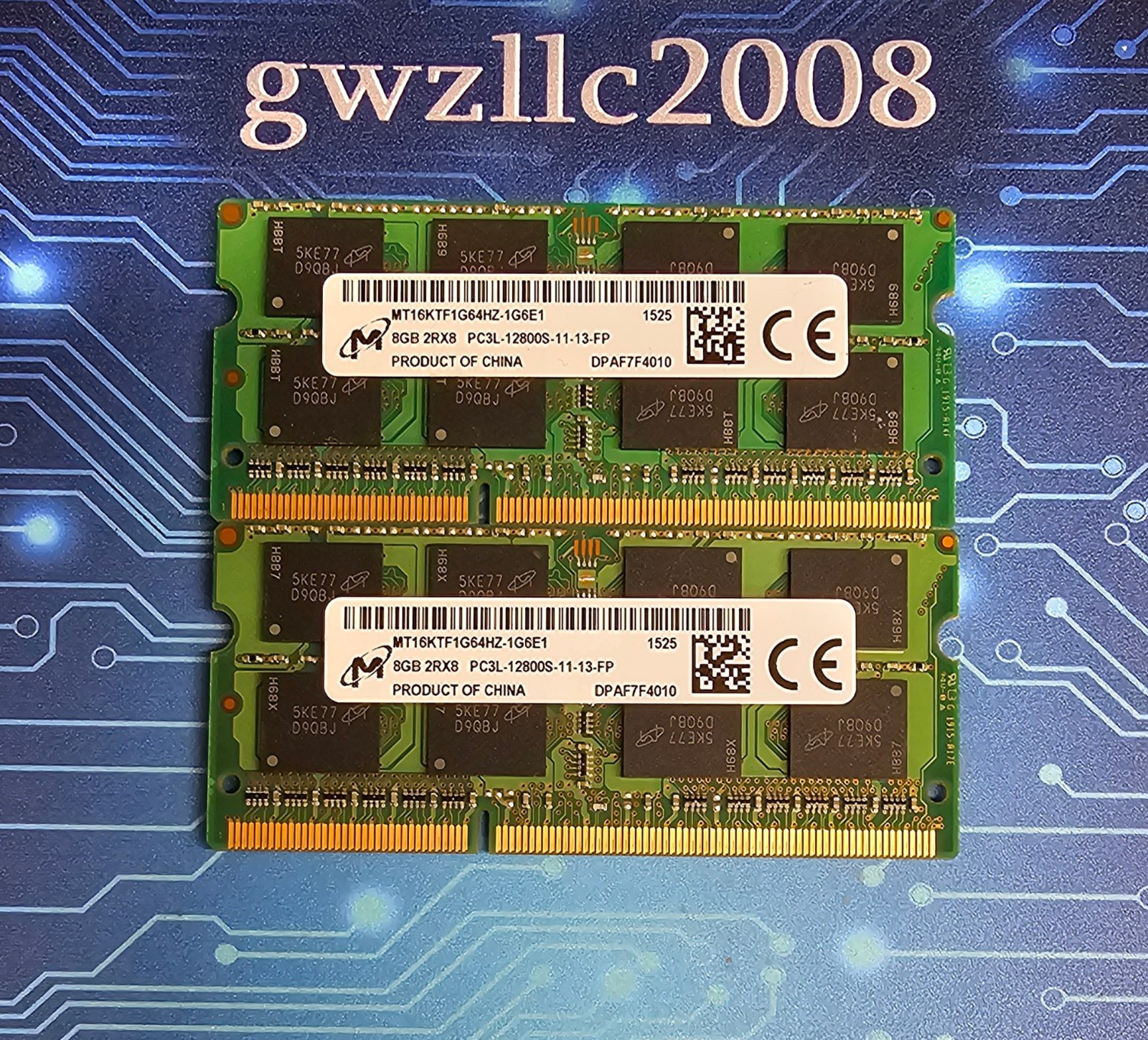 16GB (2x8GB) PC3L-12800s DDR3-1600MHz 2Rx8 Non-ECC Crucial CT8G3S160BM.16FED