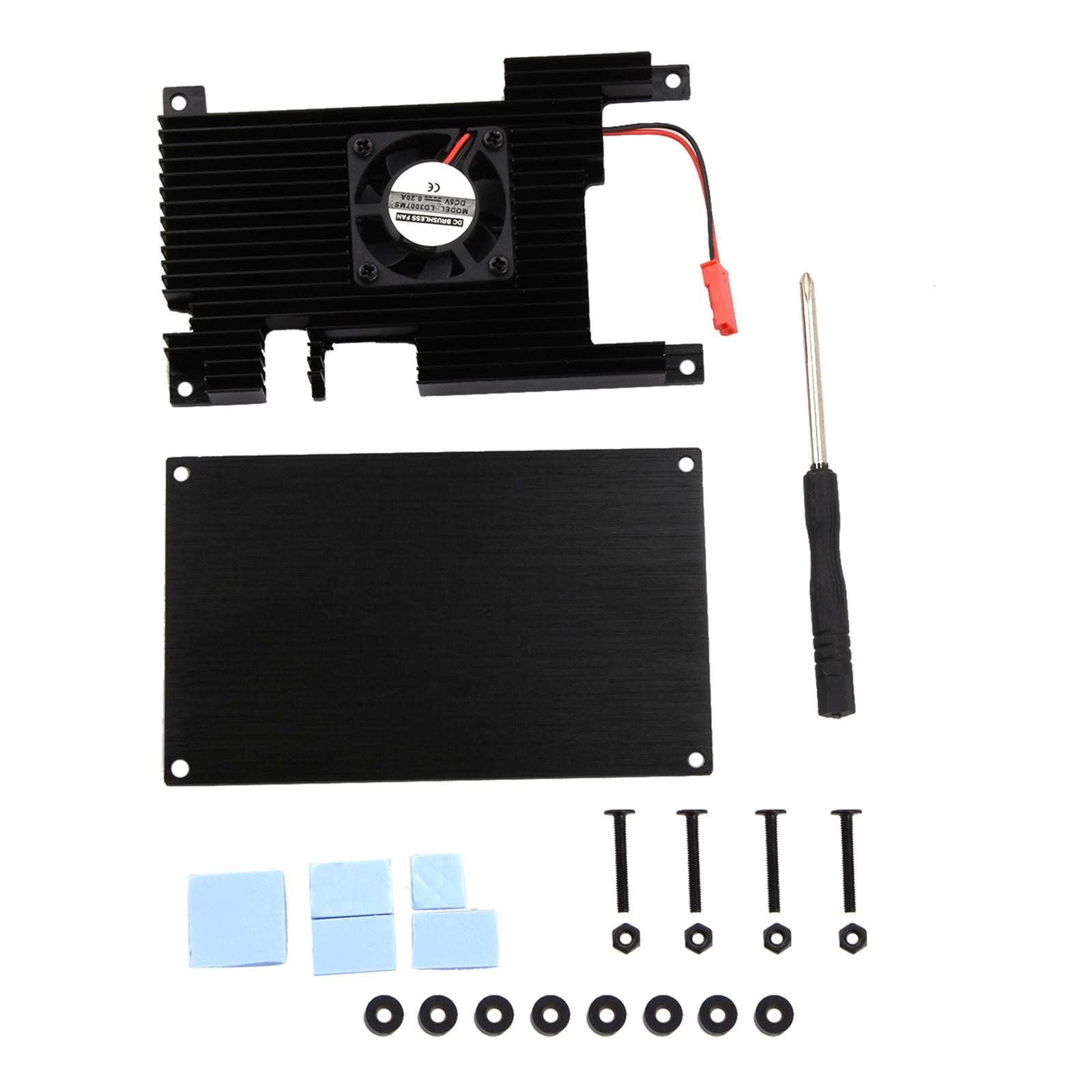 Metal Case Shell w/ Fan Active Passive Cooling Radiator&Heatsink for Orange Pi 5