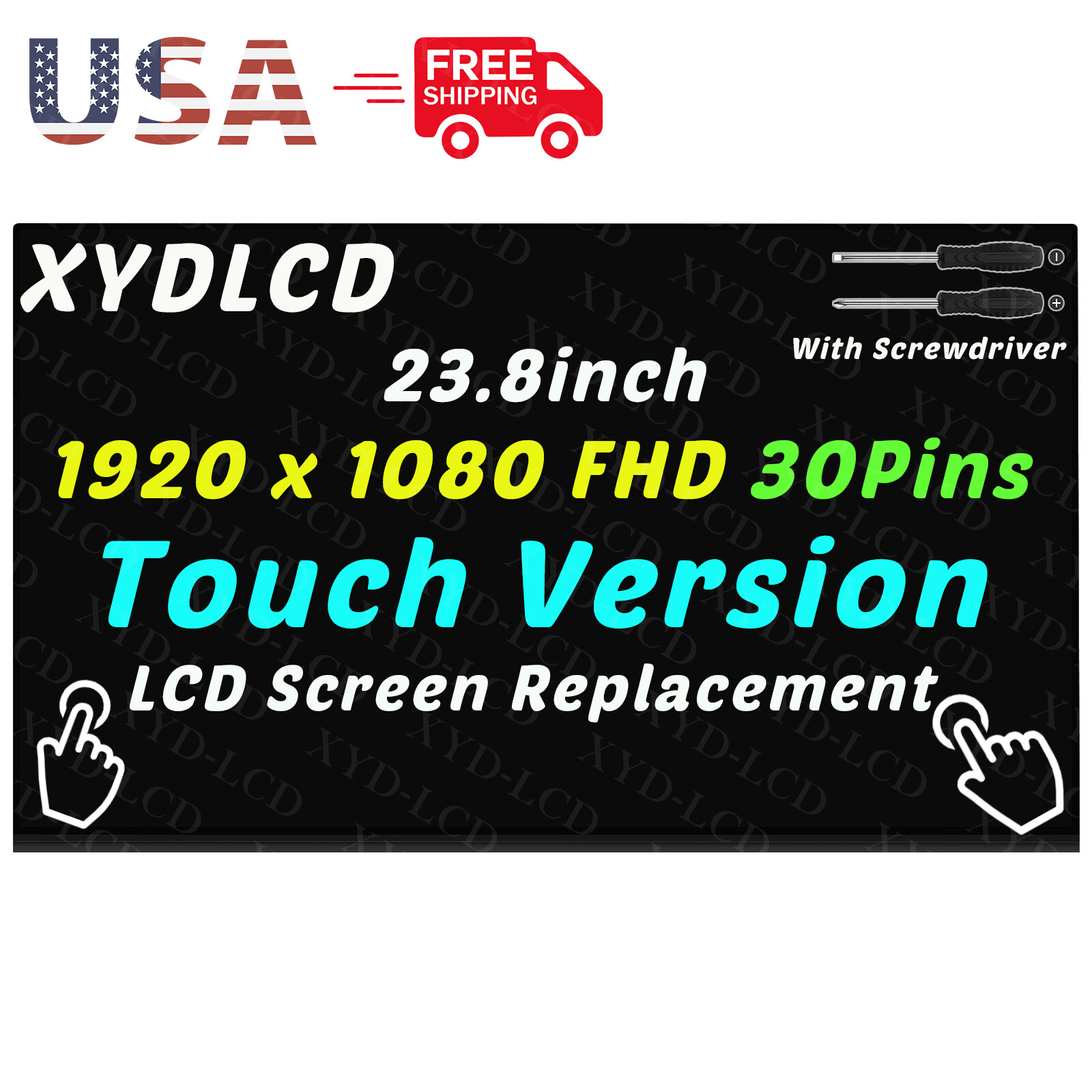 23.8″ LG LM238WF5 ASUS M241DAT-BA011T Replacement FHD LCD Touch Screen Panel 24″