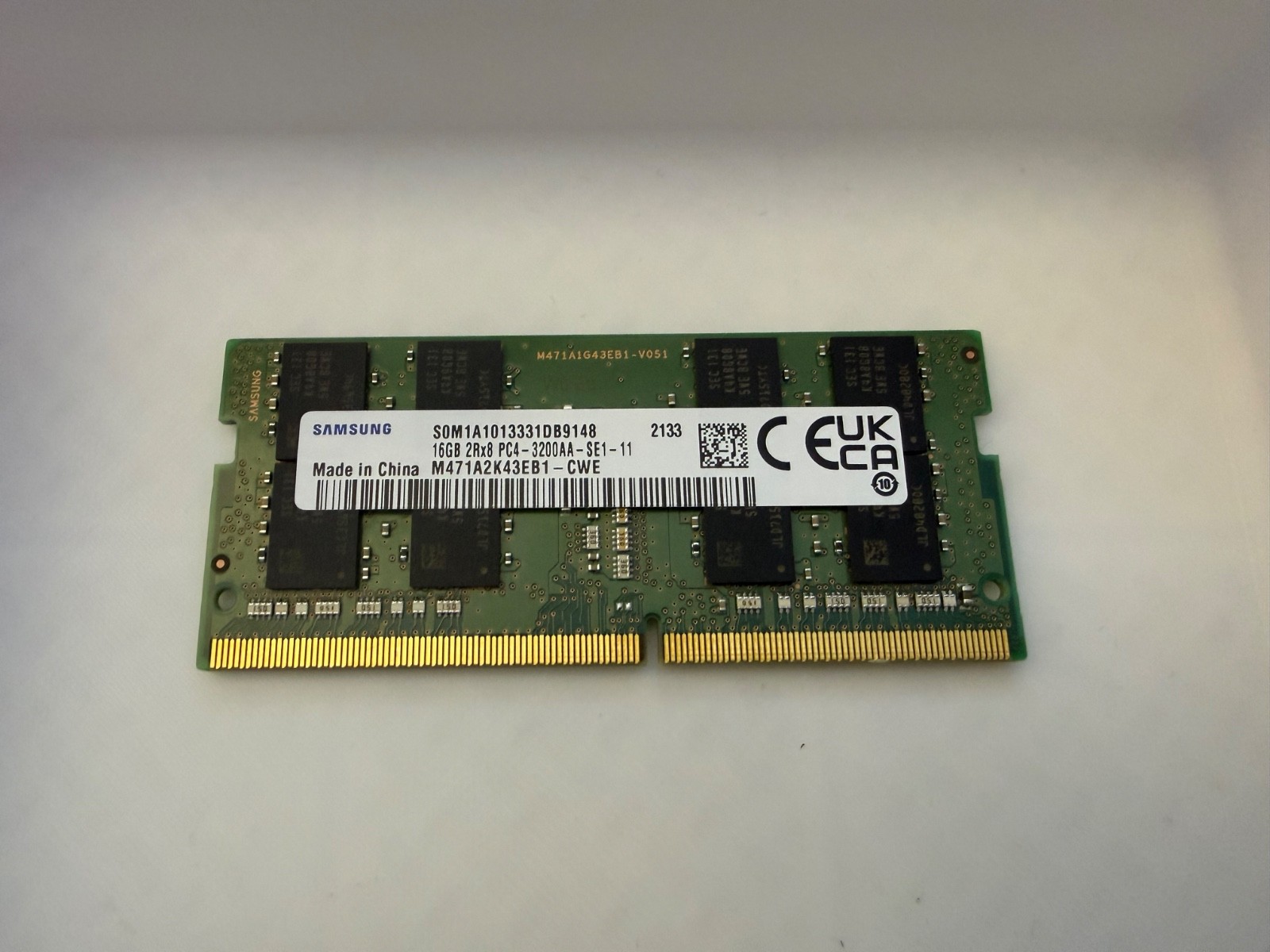 Samsung 16GB DDR4-3200 PC4-25600 260-Pin SO-DIMM Laptop RAM 2Rx8 M471A2K43EB1-CW