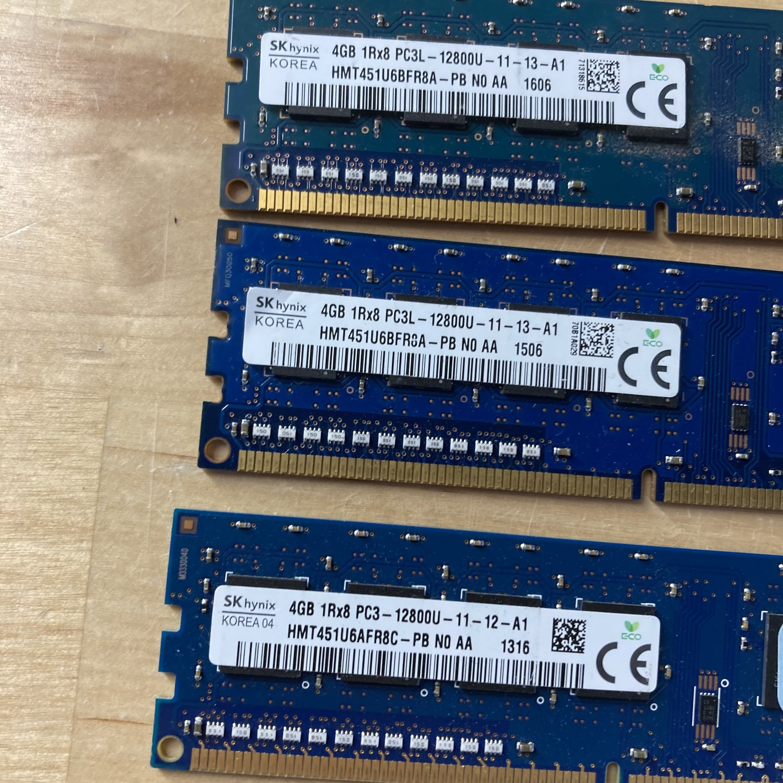 SK HYNIX 16GB (4x4GB) 1Rx8 PC3-12800U DDR3 DESKTOP Memory RAM