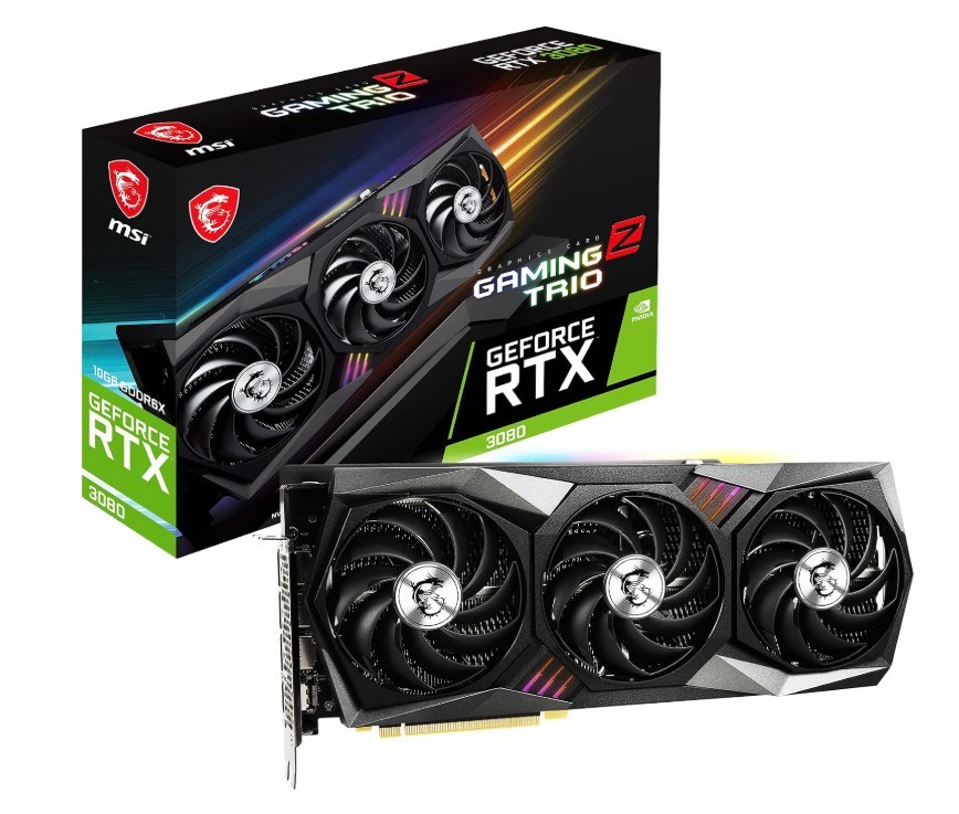 MSI Nvidia GeForce RTX 3080 GAMING Z TRIO 10G LHR Graphics Card (Note: Bad HDMI)