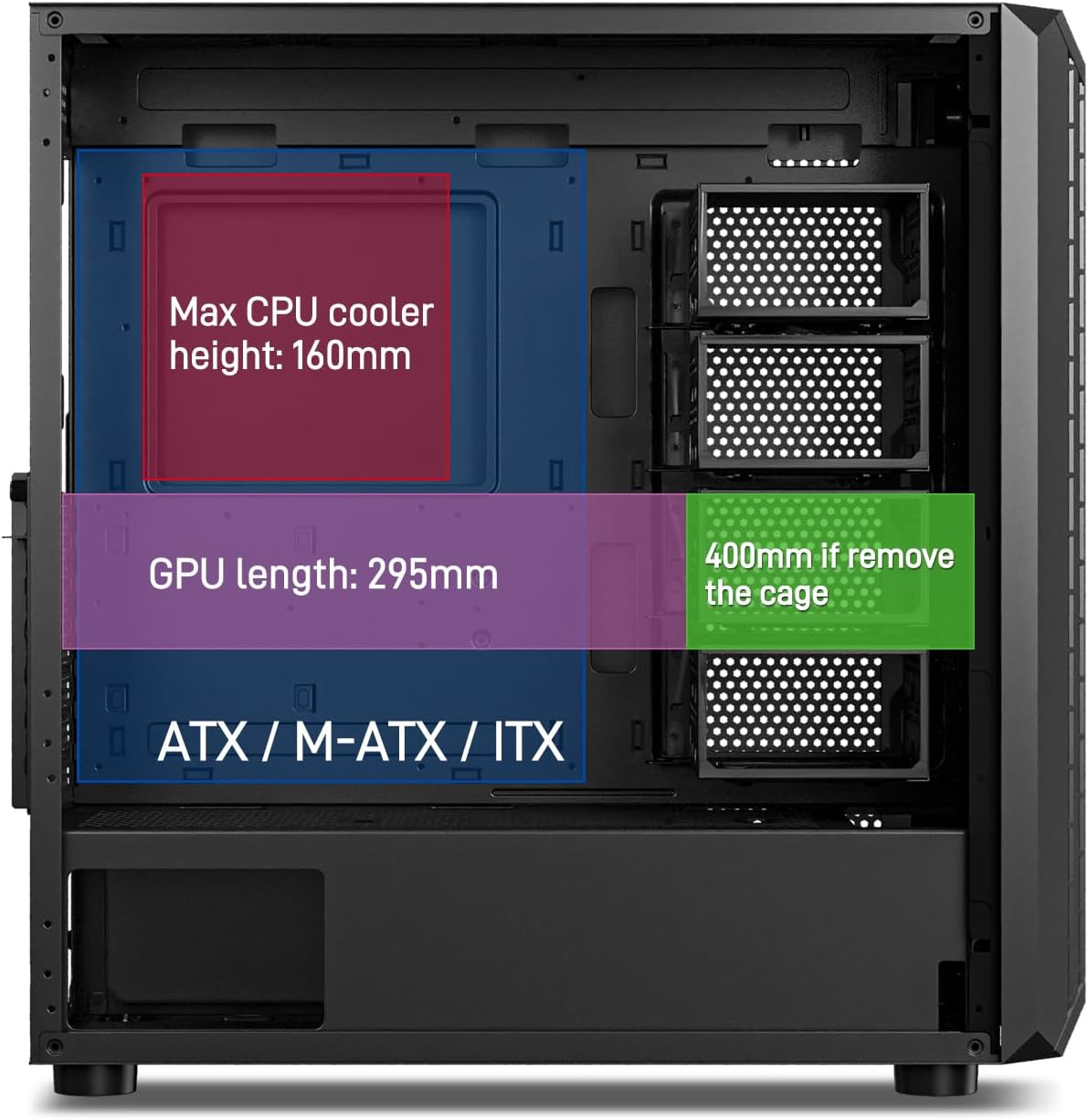DARKROCK Classico Storage Master ATX NAS Computer Case Mid Tower Black