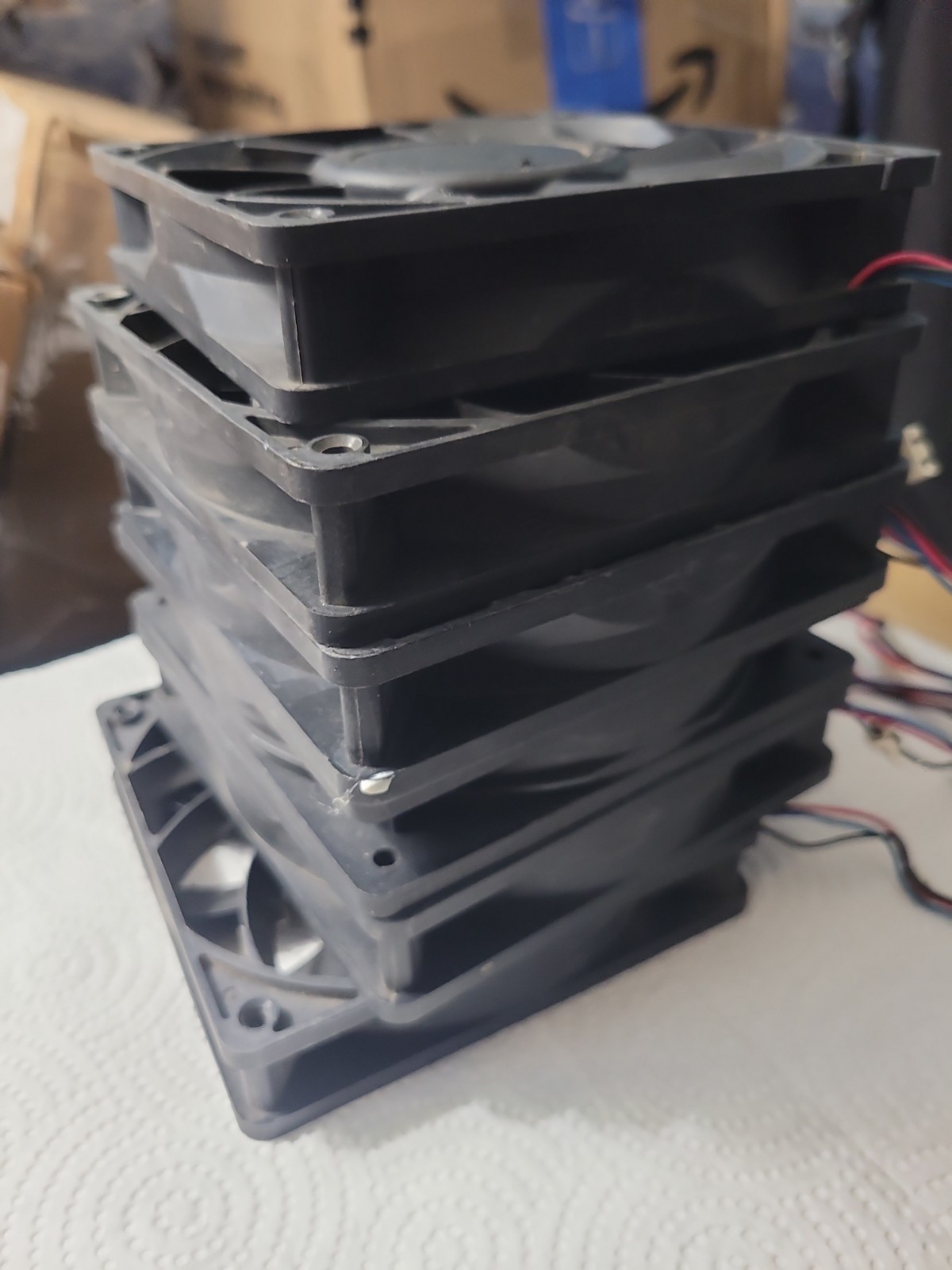 120mm 12cm High Speed Cooling Fan FFB1212SH 12025 12V 1.24A 3-pin Lot Of 6
