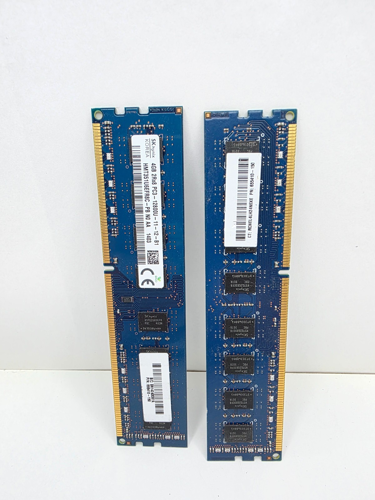 SK hynix 8GB (2x4GB) 2Rx8 PC3-12800U DDR3 RAM HMT351U6EFR8C-PB Used