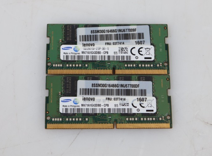 Lot 2x 8GB (16GB) Samsung M471A1G43DB0-CPB PC4-2133P SODIMM Memory 1578