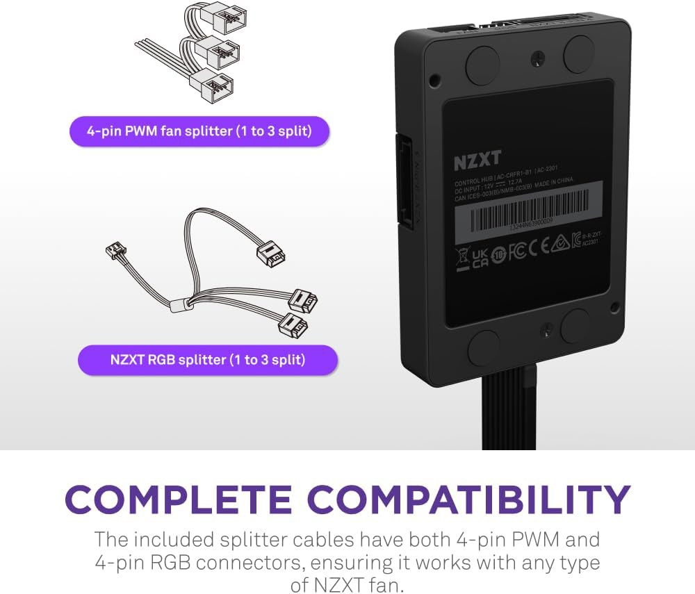 Control Hub – Digital RGB Lighting and PWM Fan Speed Controller – Control up to