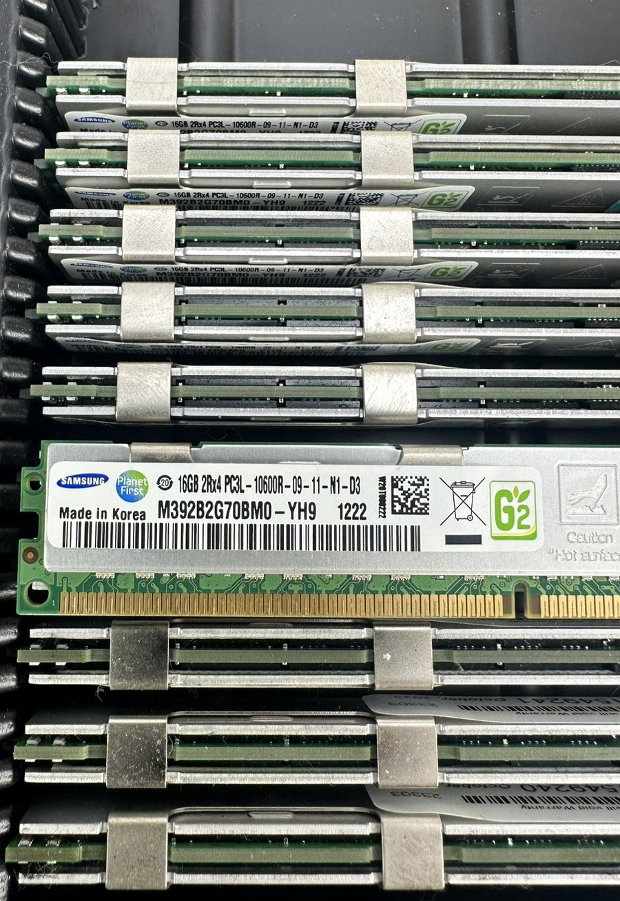 IBM Samsung VLP 1x 16GB 2Rx4 PC3L-10600R DDR3 1333 MHz 1.35V ECC Reg Memory RAM