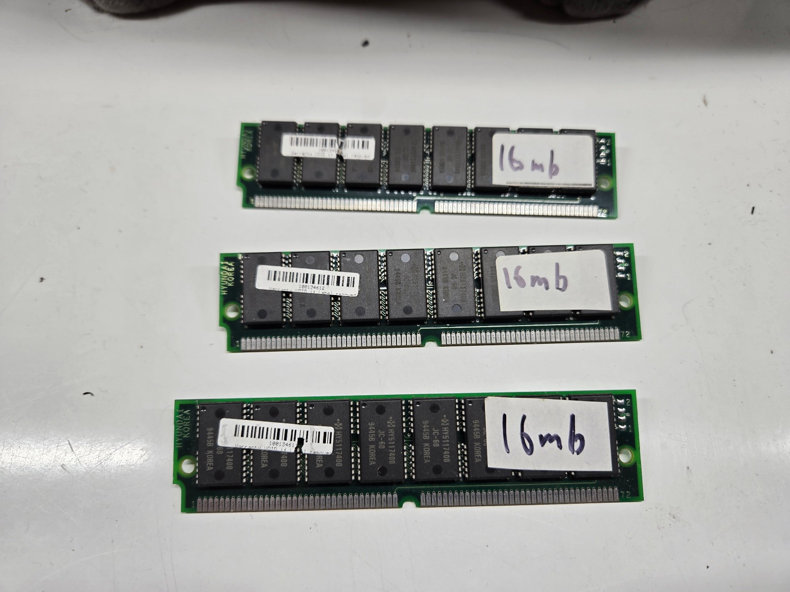 Hyundai QTY 3 HYM536410M-60 16MB 72-Pin SIMM RAM Memory Parity FastPage 60ns