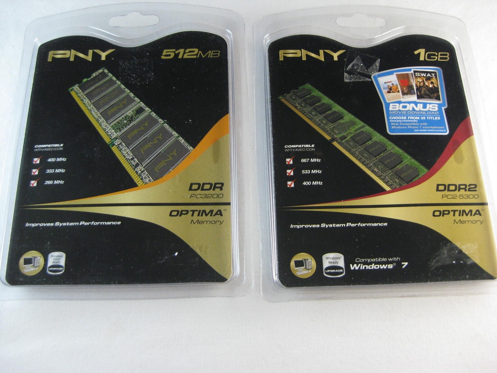 NIP PNY OPTIMA Desktop Memory 1GB and 512MB
