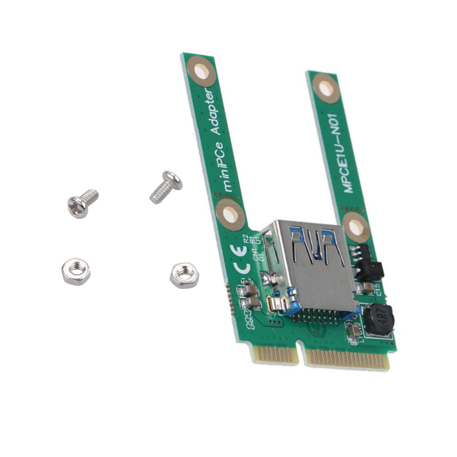 Plastic + Metal Mini PCI-E To USB 2.0 Converter Adapter Card Expansion Card