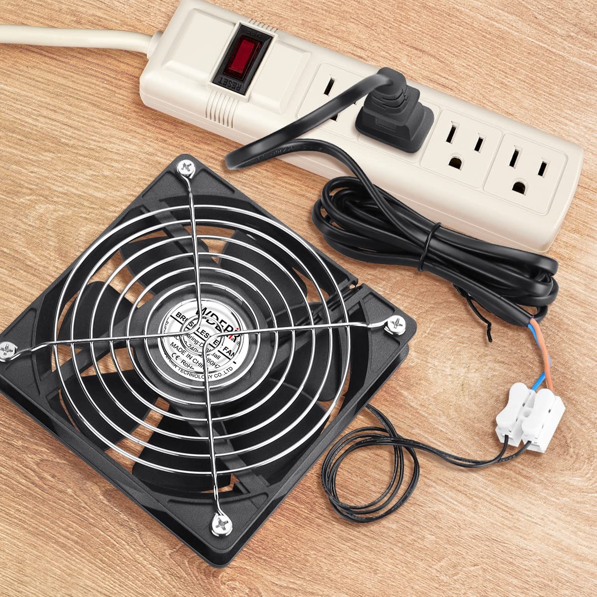 WDERAIR Small 120mm x 25mm EC 4 Inch Brushless Cooling Fan with AC Plug 110V …