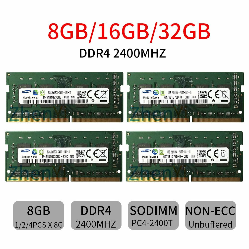 64G 32GB 16GB 8G DDR4 2400Mhz PC4-19200 sodimm Laptop Memory RAM For Samsung Lot