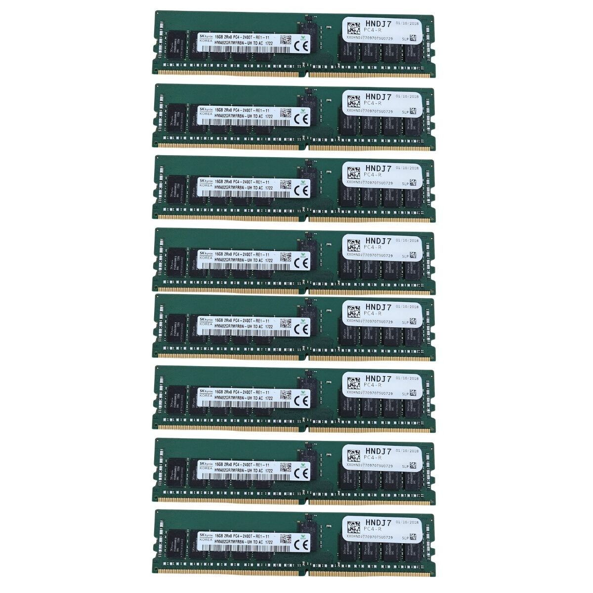 128GB 8x 16GB SKHynix Mix Model 2Rx8 2400T ECC Registered Memory HMA82GR7MFR8N