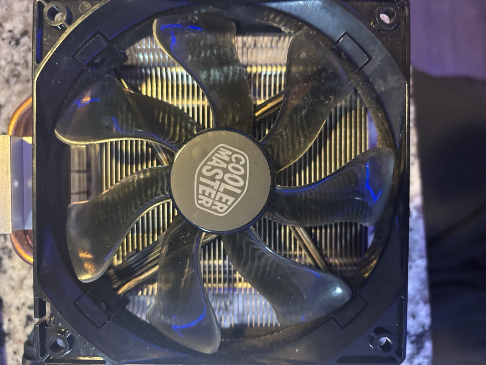 Cooler Master CPU Fan with Heatsink 120mm Sleeve 4-Pin Aluminum Copper Black