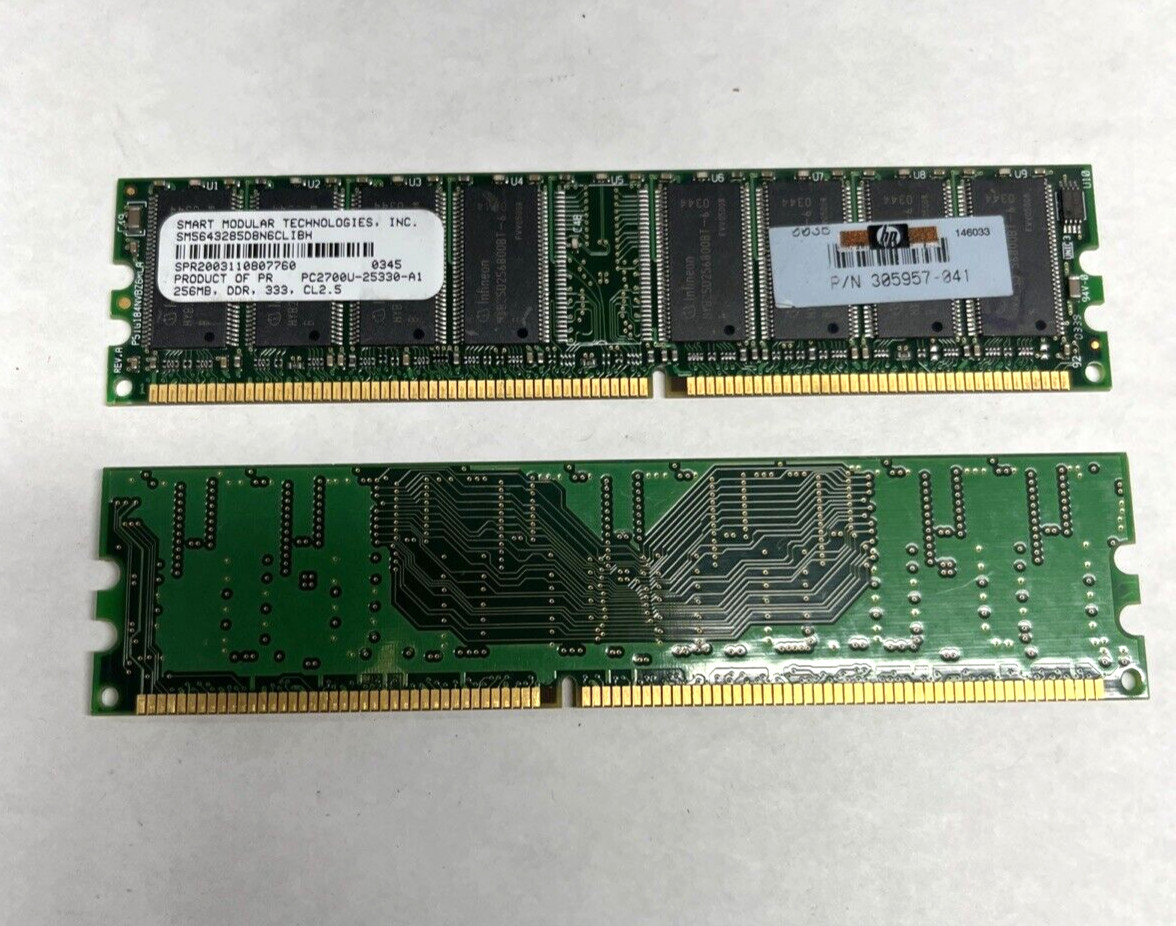 SM5643285D8N6CLIBH 256MB PC2700 DDR-333MHz non-ECC Unbuffered CL2.5 184-Pin DIMM