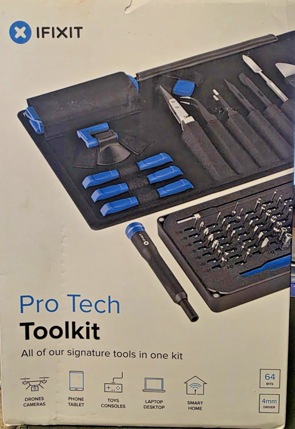 NEW iFixit Pro Tech Electrician Tool Set 64PC Black/Blue IF145-307-4