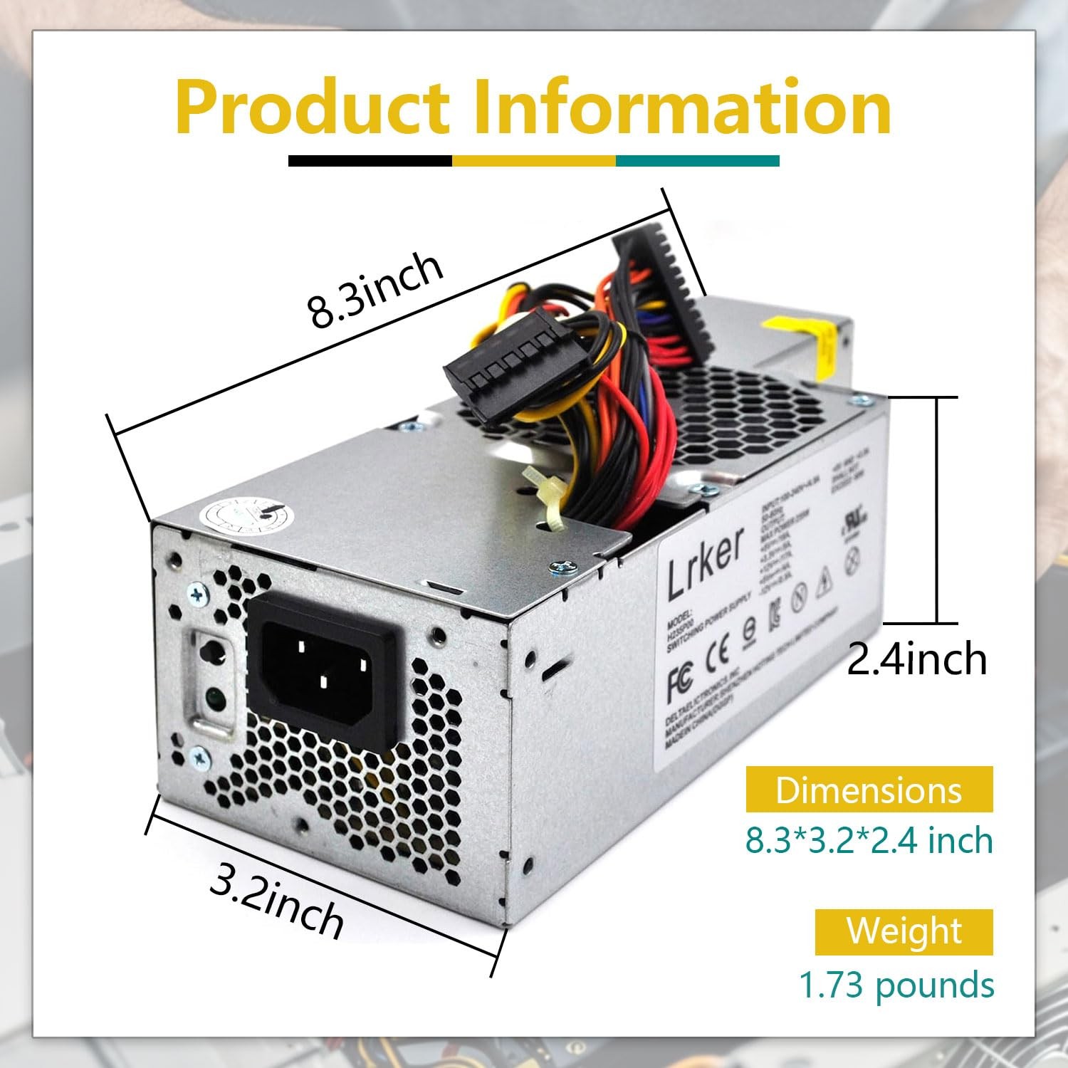 235W Power Supply for DELL Optiplex 580, 760, 780, 960 and 980 Small Form Fac…