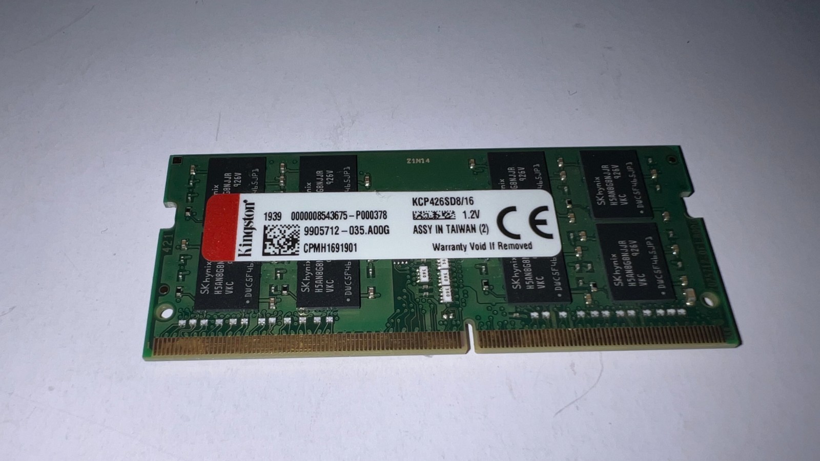 Kingston 16GB DDR4 2666MHz PC4-21300 SODIMM Laptop Memory KCP426SD8/16