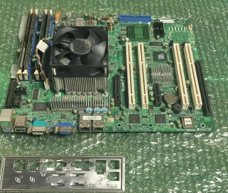 SUPERMICRO PDSME+ Server Motherboard BIOS DM4P9067 Core 2 Duo CPU + I/O Shield