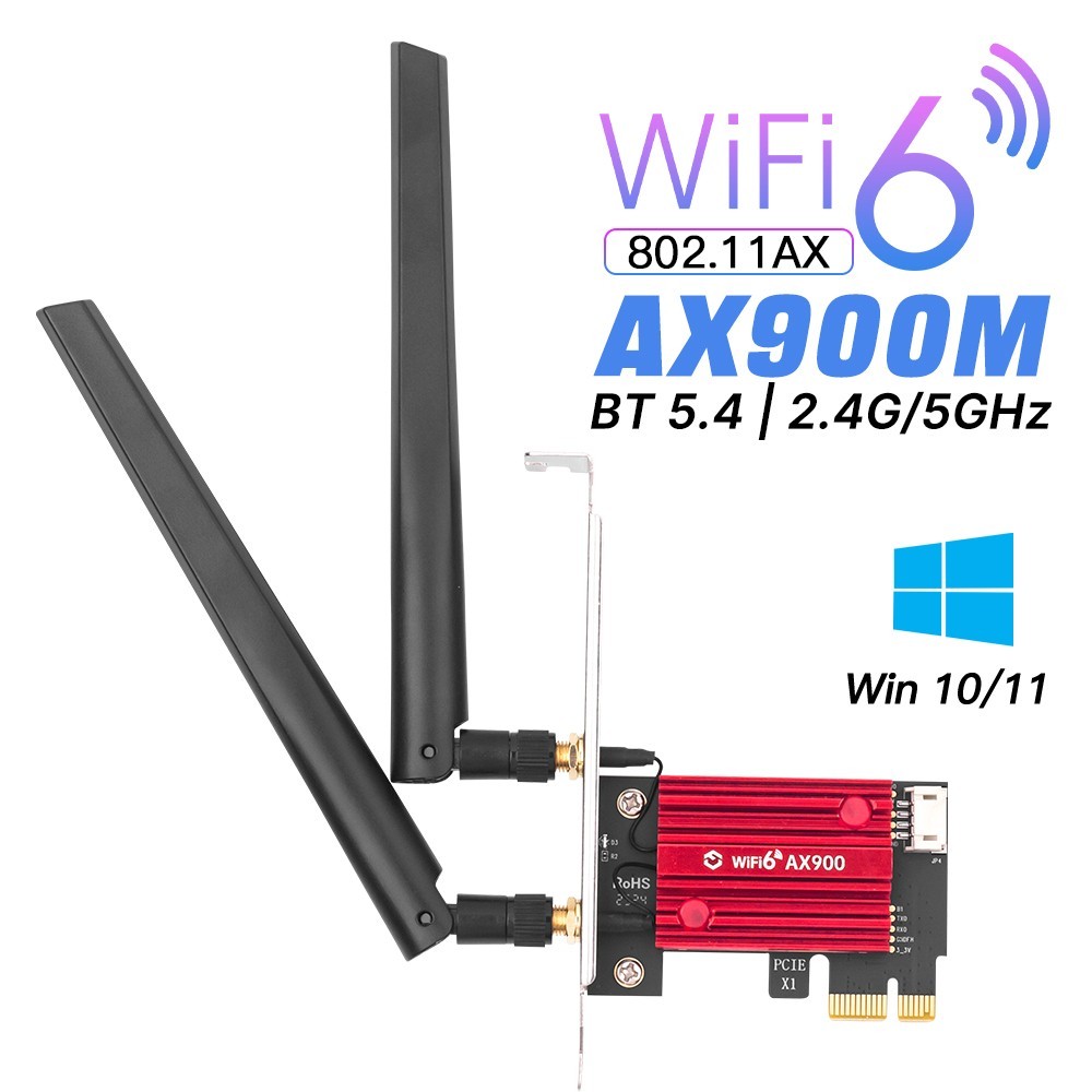 AX900 WiFi 6 PCIe Wireless Card Dual Band Bluetooth Network Adapter for Desktop